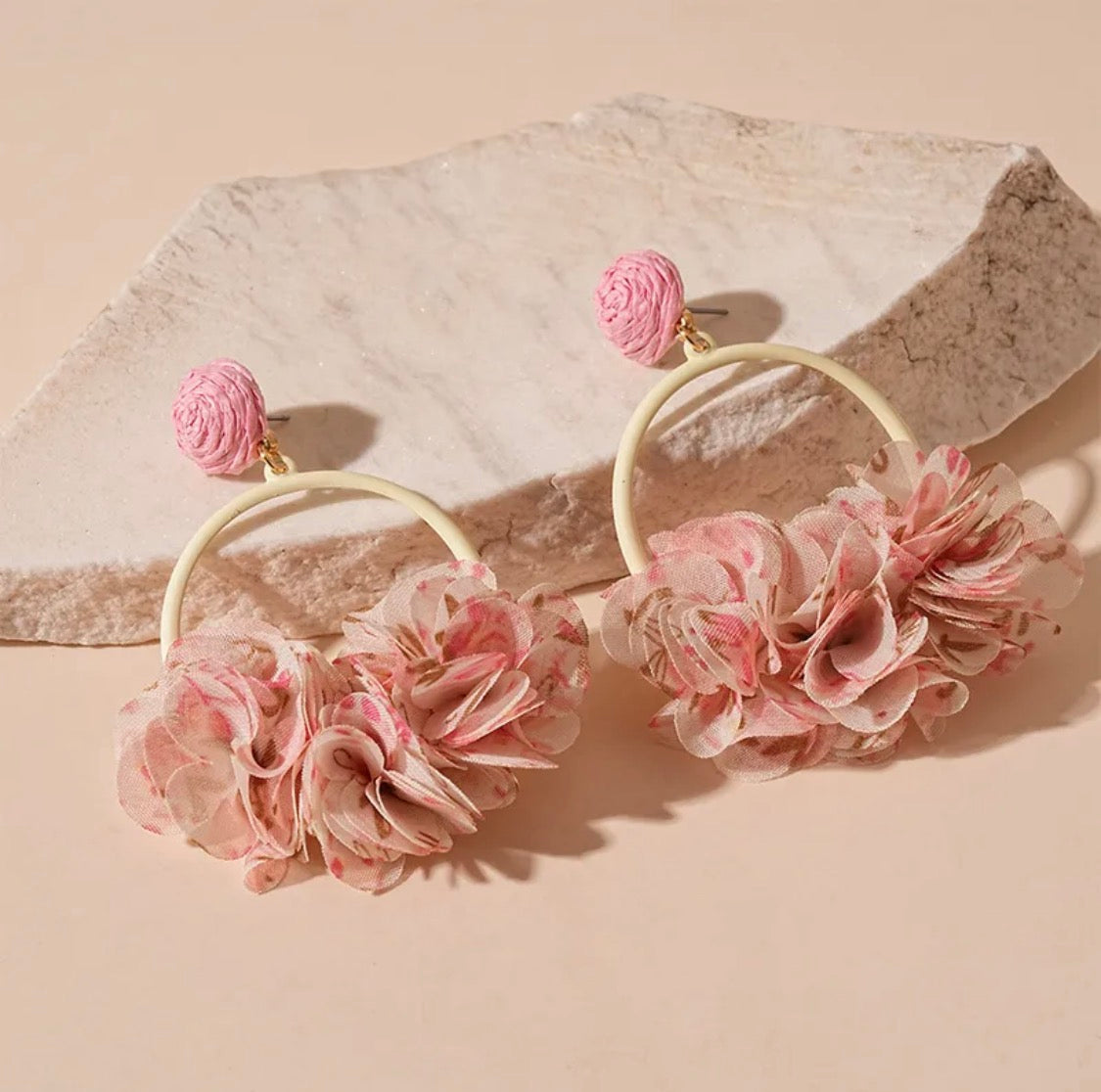 Botanica Sol Floral Hoop Earrings