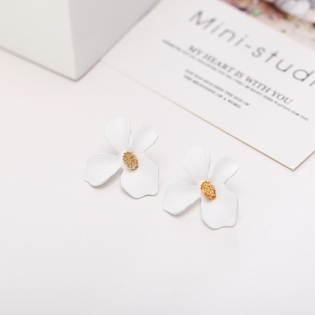 Flower Petal Stud Earrings