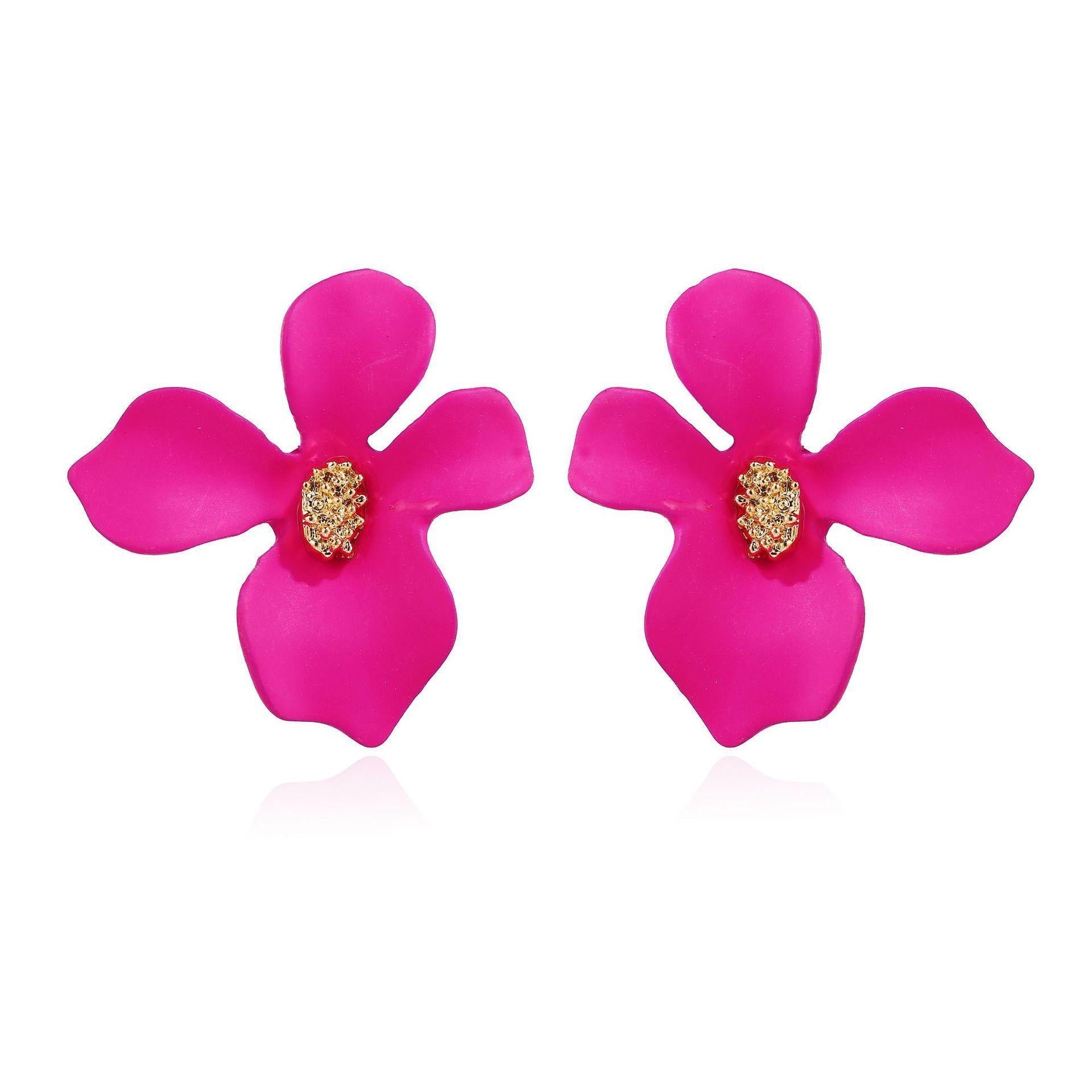 Flower Petal Stud Earrings