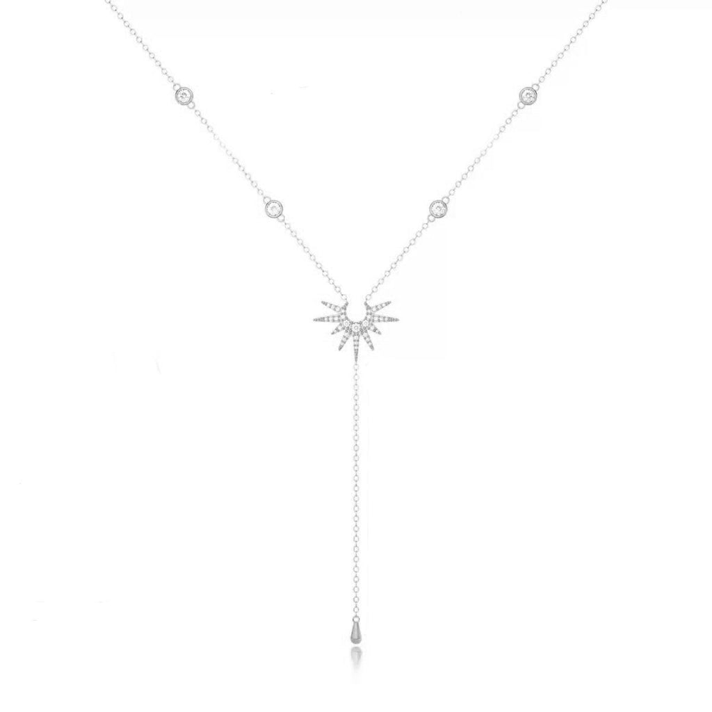 Celestial Starburst Lariat Necklace