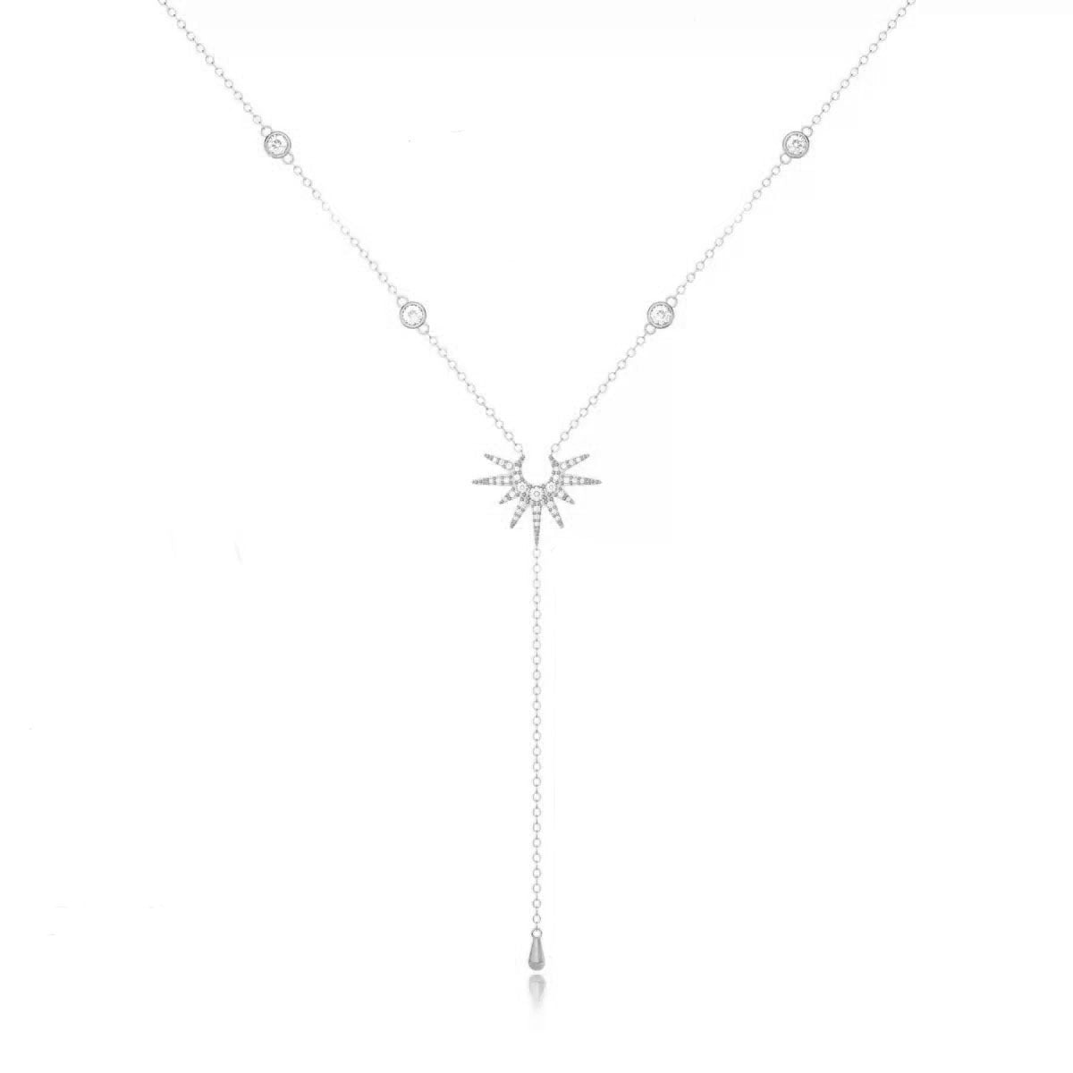 Celestial Starburst Lariat Necklace