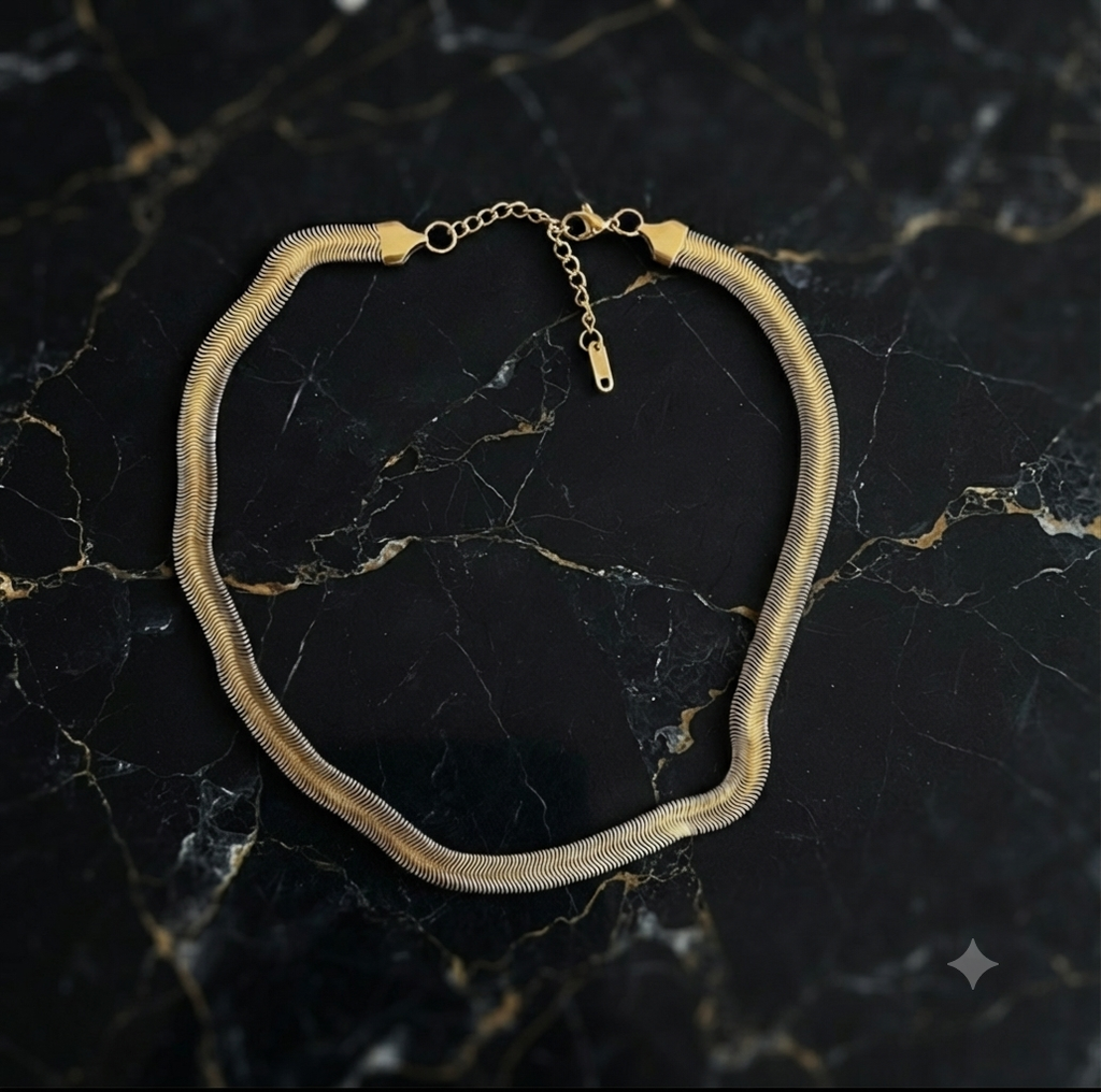 Herringbone Snake Chain Necklace