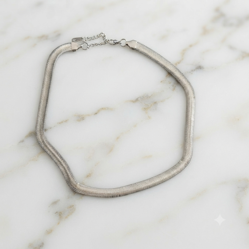 Herringbone Snake Chain Necklace