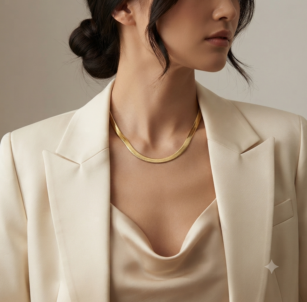 Herringbone Snake Chain Necklace