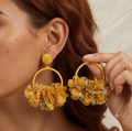Botanica Sol Floral Hoop Earrings