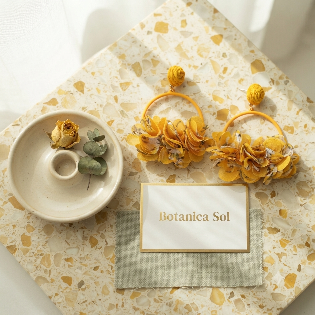 Botanica Sol Floral Hoop Earrings