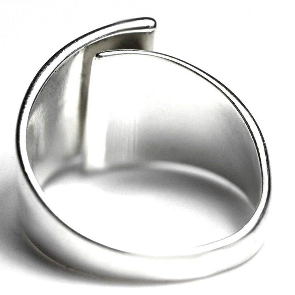Robin bird enamel wide-band ring with size dimensions