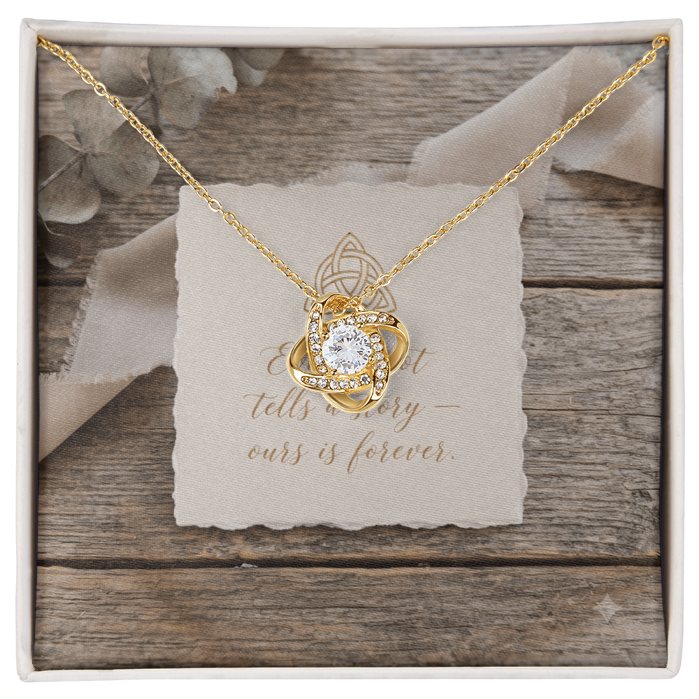 Love Knot Necklace, Anniversary Gift, Girlfriend Gift.